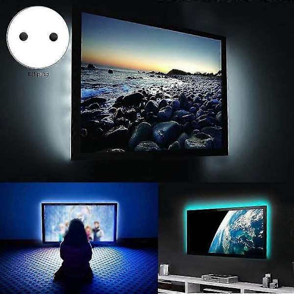 10m Vattentäta LED-slingor med 44-knapps Kontroller Flexibla Färgskiftande RGB-ljusslingor EU