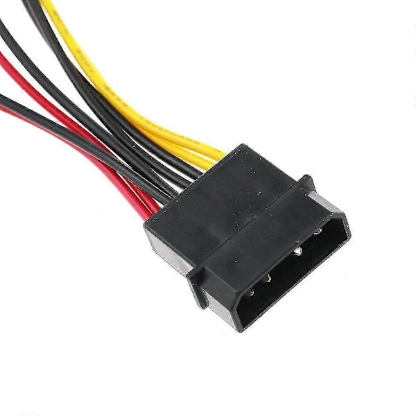 1kpl 4-nastainen Molex - 3-nastainen tuulettimen virtakaapelisovitinliitin tietokoneen jäähdytystuulettimen kaapelit 12v/5v Dc F