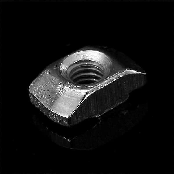 100 st M5 Hammarmutter Kolstål Aluminium Koppling T Fäste Glidmutter