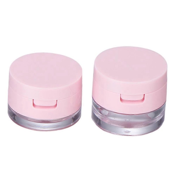 2 Set Små Musselformade Kosmetikfodral Med Spegel Rese Löspuderfodral