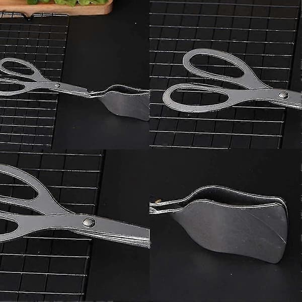 Köksångar Grilltänger Bakverktänger Serveringstänger Multifunktionella Tänger Saxformade Matlagningstänger (2 st, Silver)-YUHAO