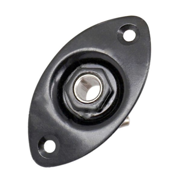 Oval Indenterad Gitarrjackplatta 30 Oval Indenterad Gitarrjackplatta & Uttag Svart Hög Kvalitet, 2 St
