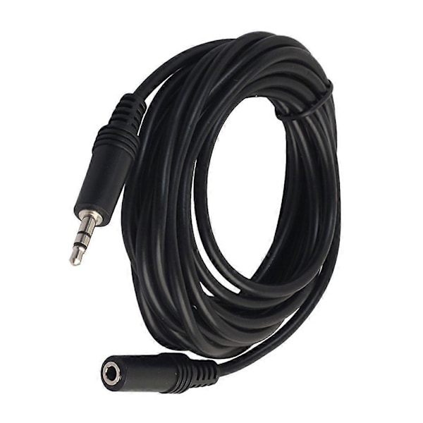 3 Meter 3.5mm Hann til Hunn Profesjonell Stereo Audio Skjøtekabel med Nikkelbelagte Kontakter (Svart)