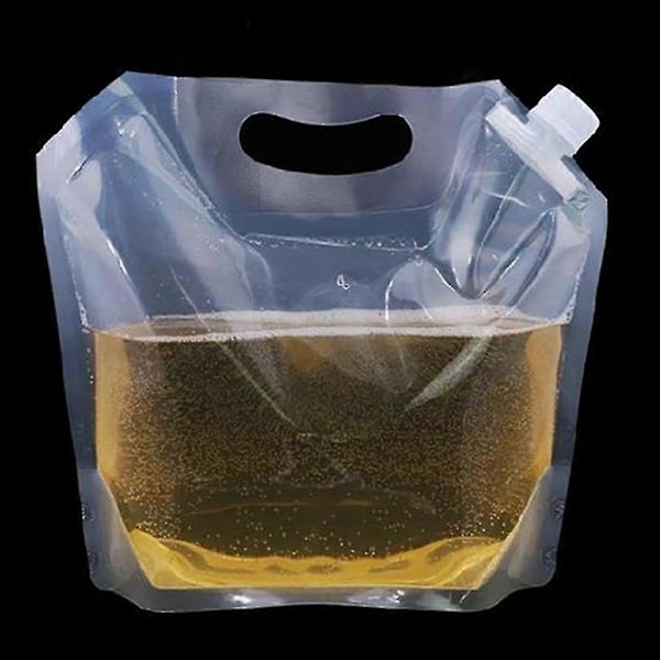 5l Dricksvatten Transparent Vattenpåse Vikbar Utomhus Sport Camping Vandring Matlagning Juice Hink
