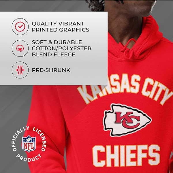 Team Fan Apparel NFL Voksen Game Day Hettestroffe - Polyester Ull Bomulls Blanding - Hold deg varm og vis frem lagets stil style 1 S
