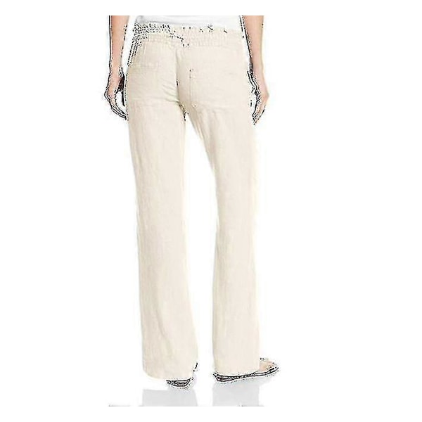 Dame Bomull Lin Bukser Strandbukse apricot L