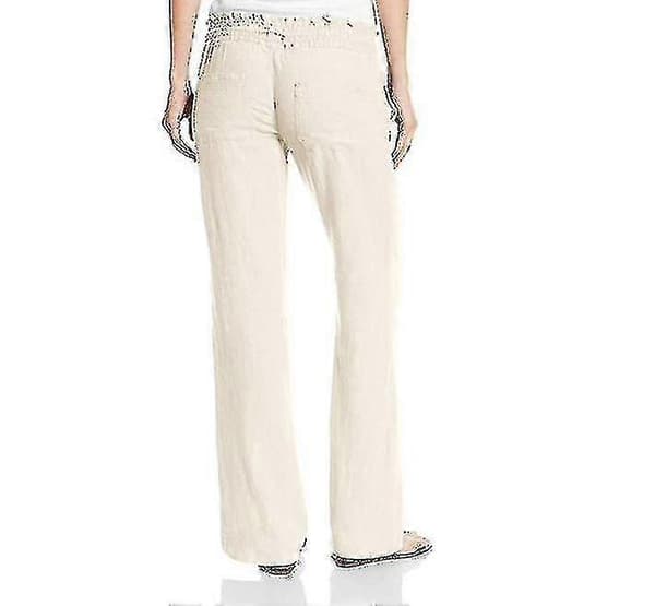 Dame Bomull Lin Bukser Strandbukse apricot M