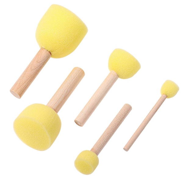 TOYANDONA 5 kpl Pyöreä Sieni Maalaussivellin Maalaustyökalut Sieni Stippler-setti Lasten Maalausaskarteluun DIY