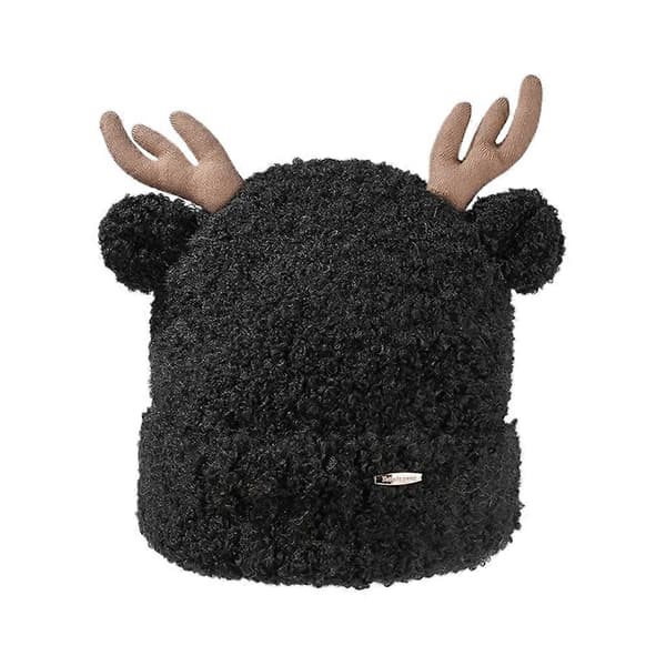 Cosplay Hat til Kvinder Mænd Jule Gevirform Hat Foldbar Ørebeskyttelse Hat Black