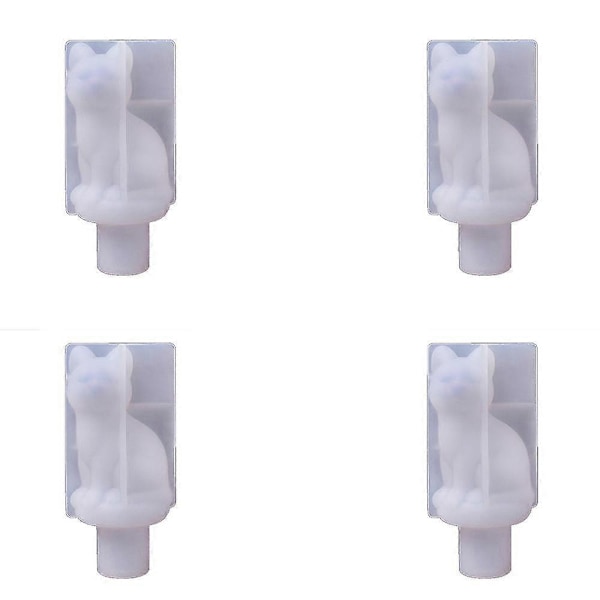 4 stk. Rødvinsflaske Kork Crystal Epoxy Resin Form Krone Kork Silikonform (katt)