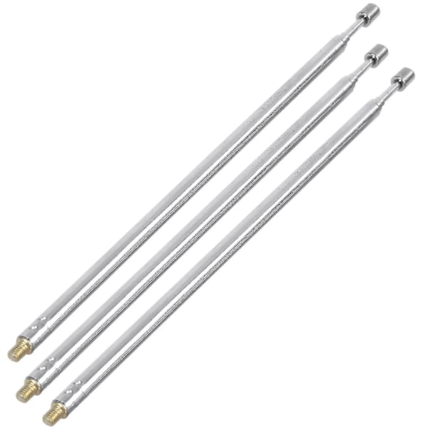Teleskooppiantenni 3 kpl, 43,5 cm pituus, 4 osaa, RC-kaukosäätimet, hopea