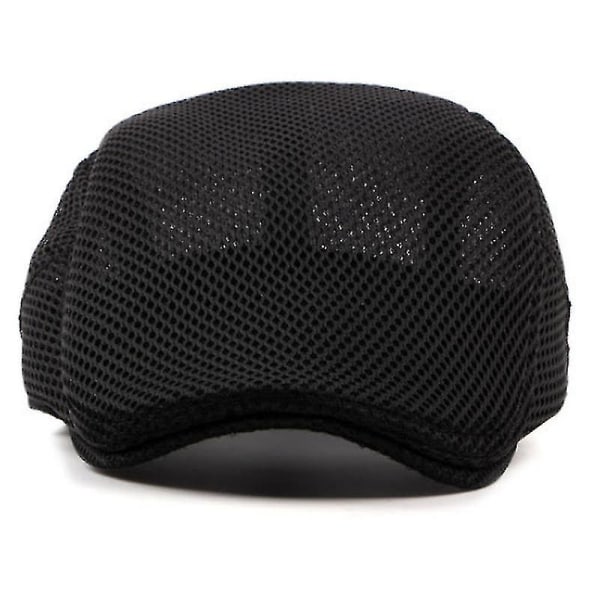 Platt mesh för män Andas Newsboy Gatsby Ivy Hat Golf Driving Baker Taxi Driver Hat Beige