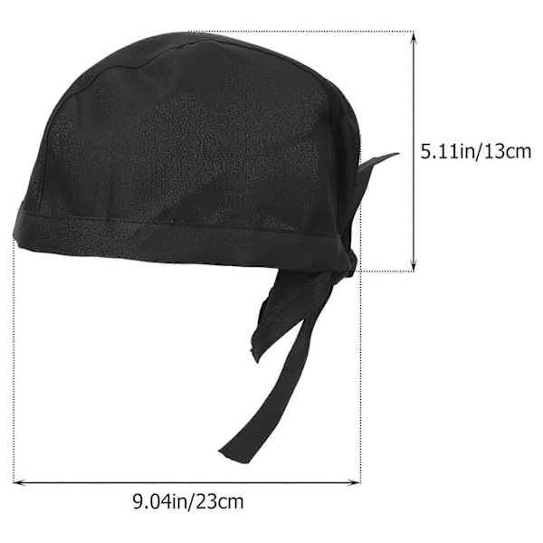 6 stk. Kokkehatter Unisex Menn Kvinner Kokk Servitør Uniform Hatt Justerbar Hatt