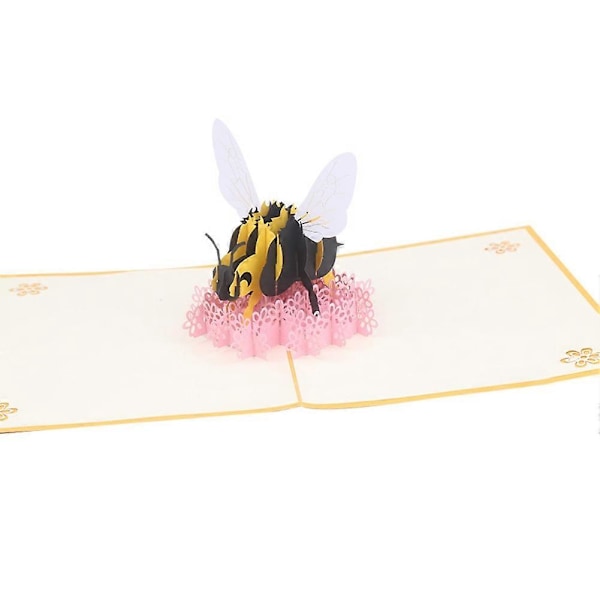 Creative Bee Flower 3D Pop Up -paperinen onnittelukortti, kiitospäivä, syntymäpäivälahja
