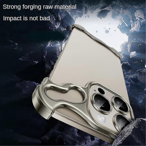 Hett Specialformat Metallhörnskydd Anti-fall Telefonskal För Iphone 15 14 13 Pro Max iphone13pro Original machine ash