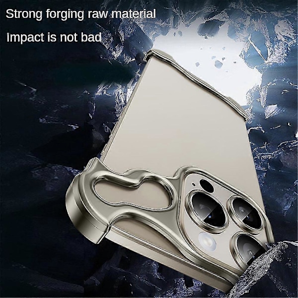 Varmt spesialformet metallhjørnepute anti-fall telefondeksel for Iphone 15 14 13 Pro Max iphone13pro Original machine ash