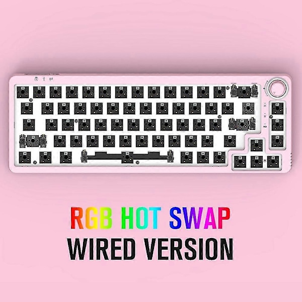 RGB Hot Swap Programmerbar Kopplingsdosa DIY Mekaniskt Tangentbordskit Stöd Cherry MX Kailh Mekanisk