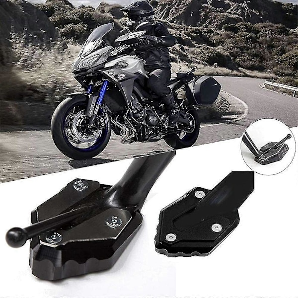 Motorsykkel Støttefot Sidefot Forlengelsespute For Mt-09 Fz-09 2014-2020 (svart)