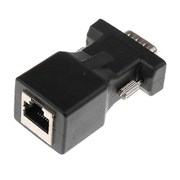 2 kpl 15-nastainen VGA uros - RJ45 naaras Ethernet-sovitin LAN-jatke