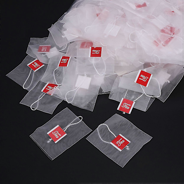 5000st 5,5 X 7cm Pyramid Tepåse Filter Nylon Tepåse Enkel Snöre Etikett Transparent Tom Tepåse