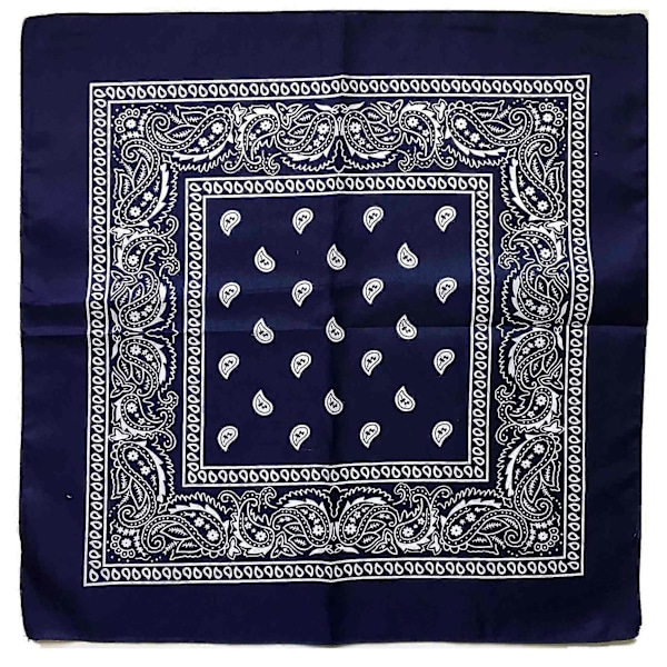 Sæt med 1 Marineblå Bandanaer - Cashmere Bomuldstørklæde Sælges Stykvis