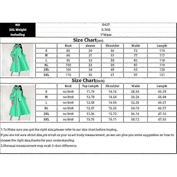 Dame Velvet Maxi Kjole Lange Puffermer Rund Hals Cocktailkjoler Blue XL