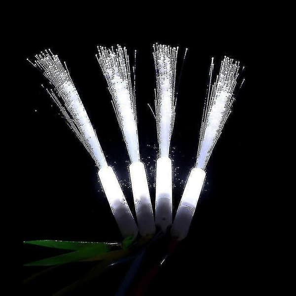 24 Stykker Fiberoptisk Tryllestav LED Hvite Lysstaver