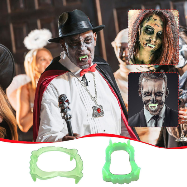 Halloween Skumle Leker Horror Lysende Gebiss Terroriserende Leker 12stk