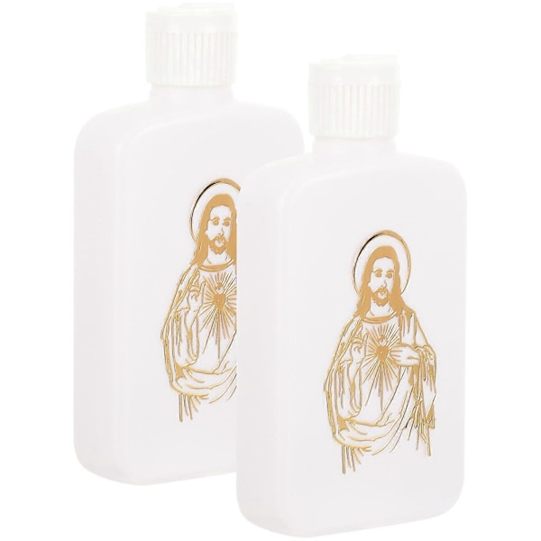 2 stk. helligvandsflasker Katolsk kristen helligvandsflaske Container Tomme vandflasker (100 ml)