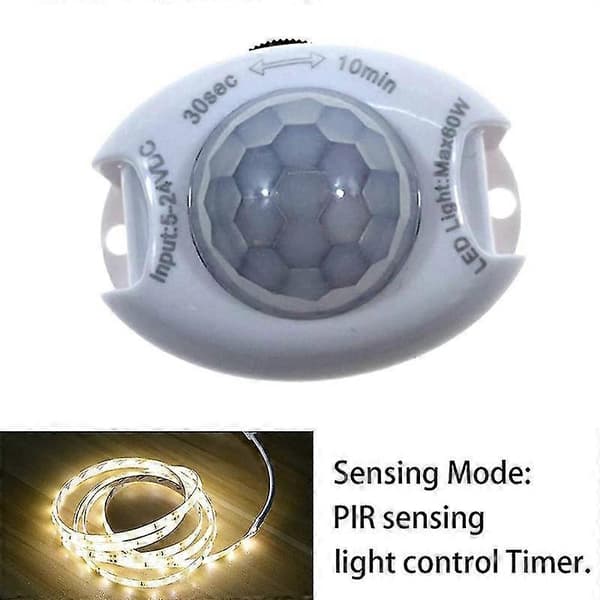 PIR Infrarød Bevægelsessensor Detektor DC5-24V Auto On Off Timer Switch Hjem LED Lys Krop PIR Bevægelse