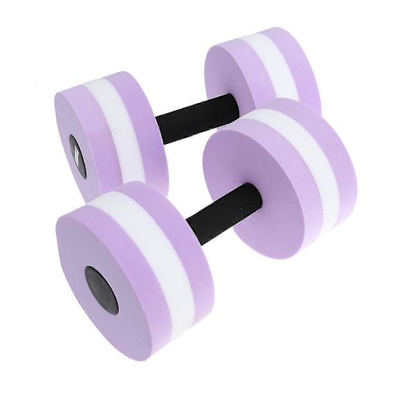 2 KPL Vesijumppa Käsipainot EVA Vesi Käsipainot Tanko Vedenkestävyys Aerobiciin (Violetti)