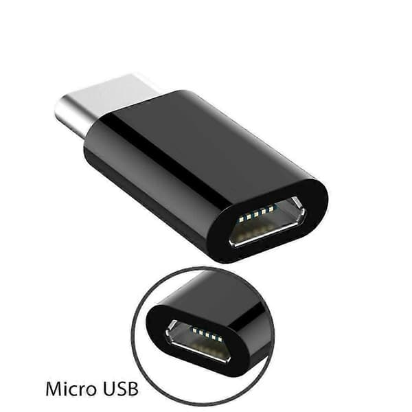 -USB til USB-C adapter, Mini til Type-C ladeadapter, USB Type-C adapter konverteringskontakt med