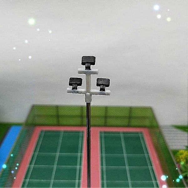 5 stk. Skala Modell Tog Lys Jernbane Led Lampe Stolpe Gatelys Bygning Landskap Layout Modell Acc