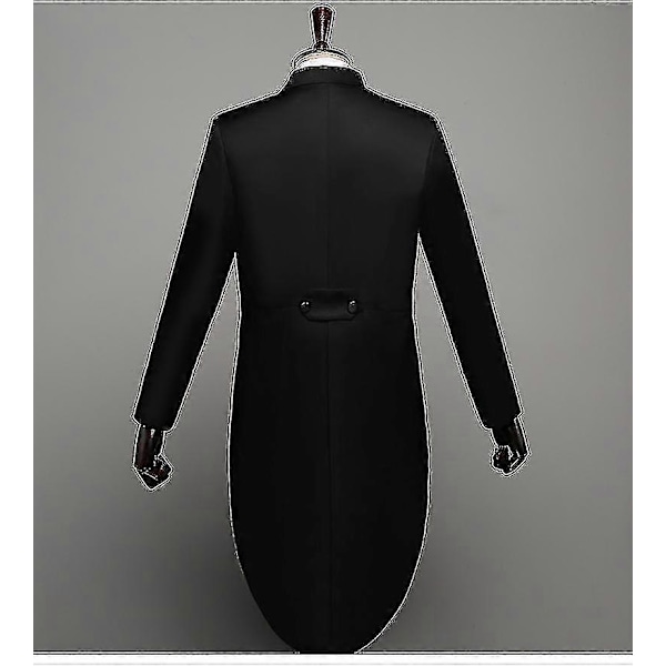 Herre Kjolefrakk Smoking Dressbukse Sett, Herre Smoking Dressbukse Dress Med Sløyfe BLACK XL