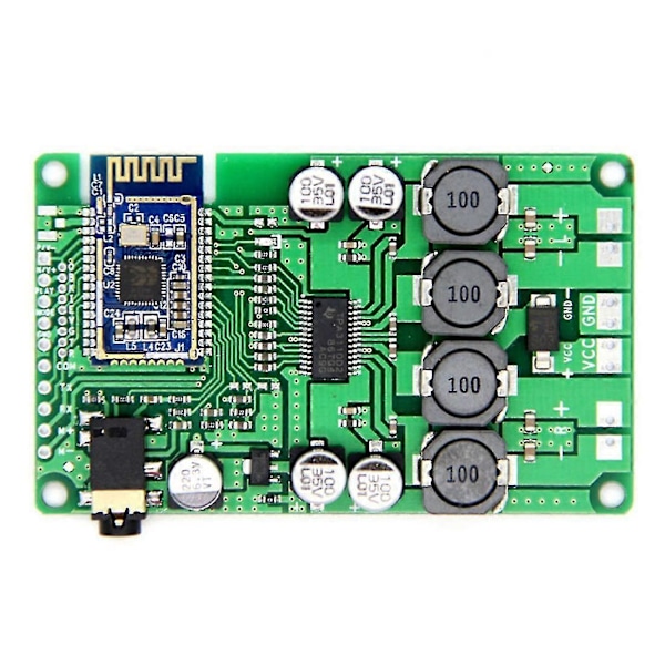 2x15W Bluetooth-äänivahvistinkortti Langaton Bluetooth 5.0 Vahvistin Aux Tukee Sarjakomentoja