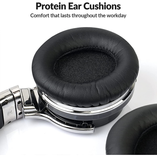 Aktivt brusreducerande hörlurar Bluetooth hörlurar med mikrofon Black