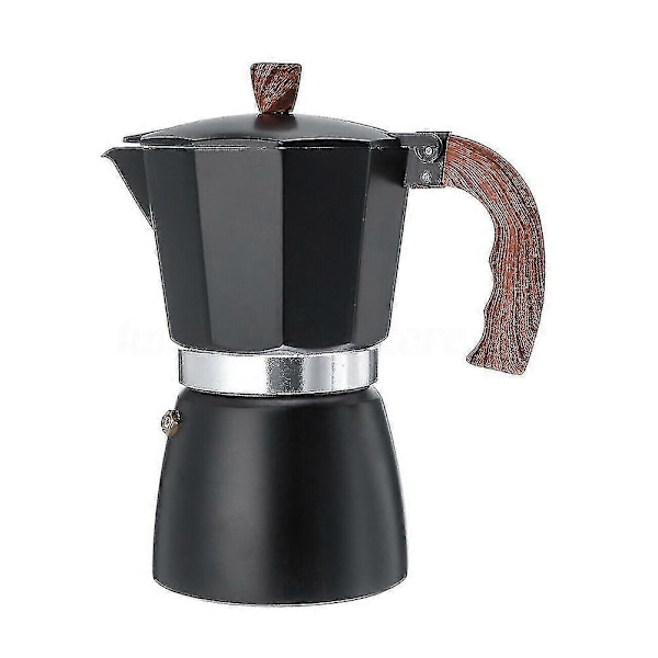Alumiininen italialaistyylinen espressokeitin, perkolaattori, liesikeitin Black 300ML