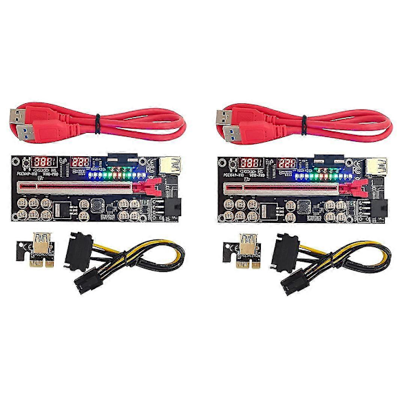 Ver018 Pro Pci-e Riser-kort Pci-e 1x till 16x Usb3.0 60cm Grafikkorts-Riser med 12 Solid Kondensatorer