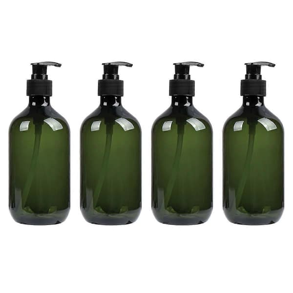 4 st 1 set 500 ml Trycktyp Bekväma kosmetikflaskor för resor (Grön)
