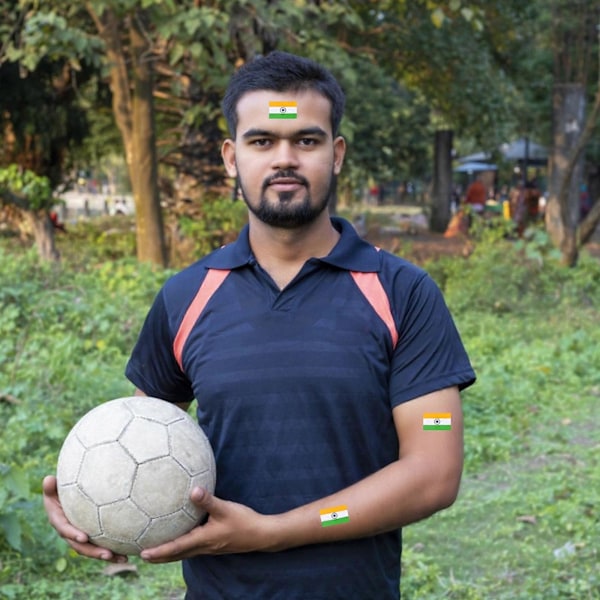 126 kpl Intian kansallislipun tatuointitarroja Euroopan jalkapallocupin kasvotarrat