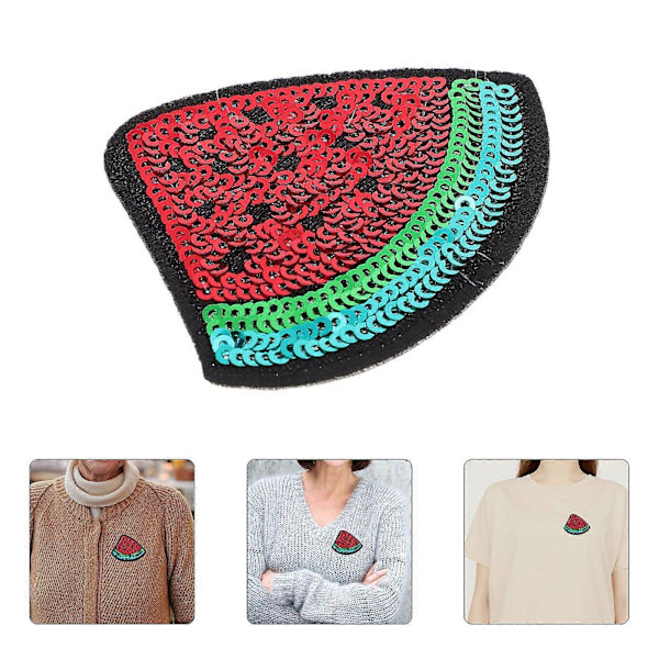 5 st Vattenmelon Tygmärken Frukt Broderade Märken Applikation Tecknad Stryk På Sy Märken Sömnadstillbehör För DIY Kläder Röd