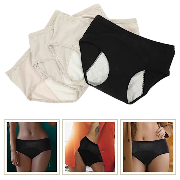 4 stk. Menstruasjonstruser Menstruasjonsundertøy Menstruasjonsbukser for kvinner