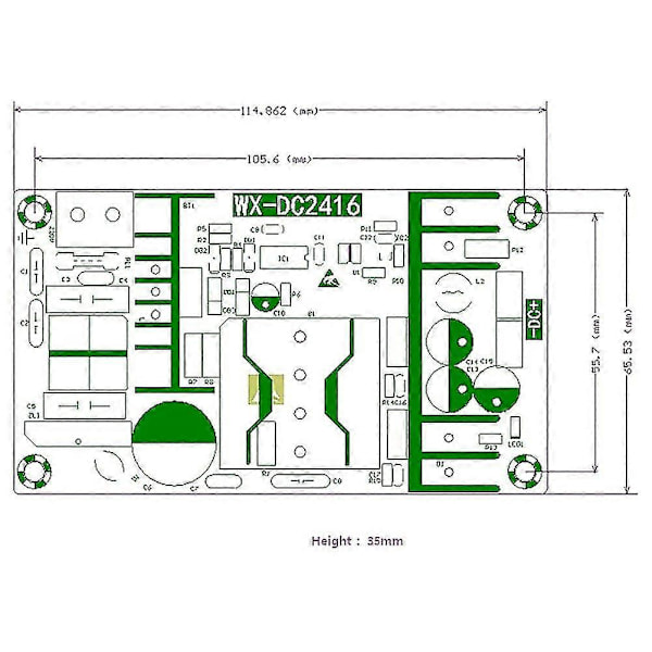 AC-DC Buck Converter AC 100-240V till DC 36V 5A (max) Nedtransformator 180W Isolationsomvandlare