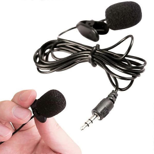 3,5 mm Slipsmikrofon Handsfree Trådbunden Lavalier Mikrofon för PC Högtalare