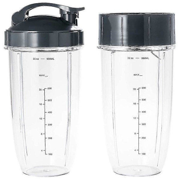 7 deler Nutribullet Blender Kopper & Bladutskiftningsssett 32Oz Stor Kopp Kompatibel for NutriBullet