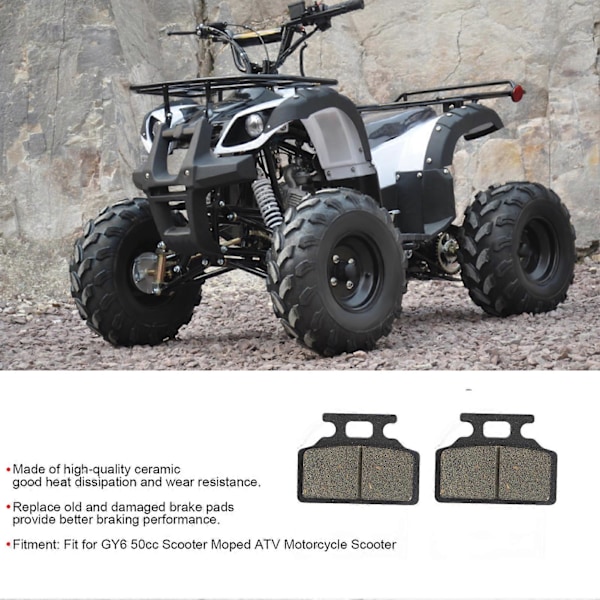 Par forreste skivebremseklodser dele passer til GY6 50cc scooter knallert ATV motorcykel scooter
