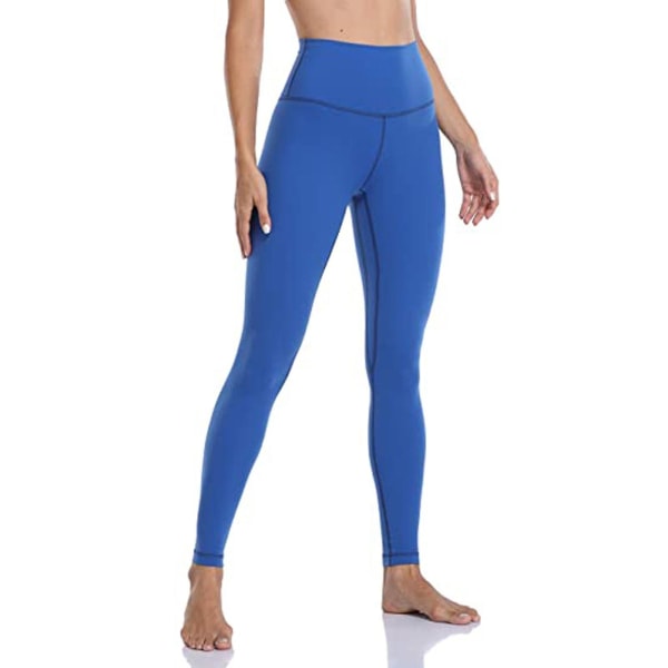 Tflycq Womens Stretch Yoga Leggings Fitness Löpgym Sport Full Längd Active Pants Blue L