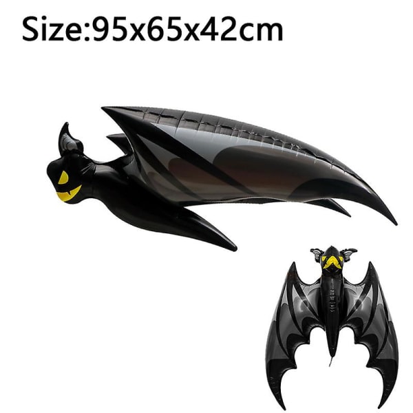 Jätte Uppblåsbar Fladdermus 90cm Halloween Fladdermus Ballong Leksaker Barnleksaker Halloween Heminredning Rekvisita Barn Halloween Dekorationer Favörer Leksaker 1Pcs balloon2