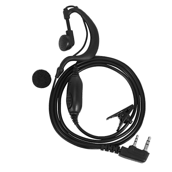 Sikkerhets ørekrok headset ørepropp for radio svart