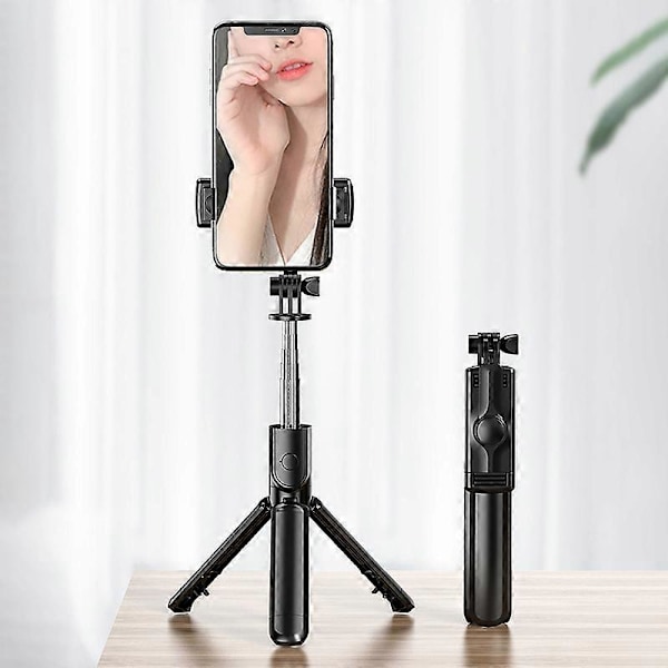 S03 Selfie Stick Tripod Bærbar 360 Graders Rotation Universal Tripod Stativ med Trådløs Fjernbetjening til Foto